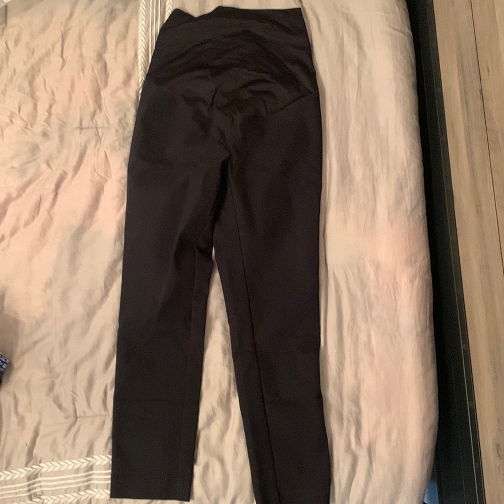 Maternity petite black work professional pants